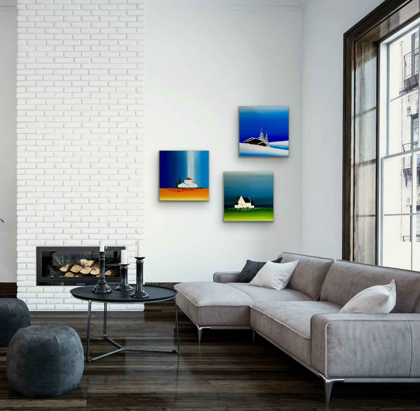 Lumière des ciels - Lumière de Provence - Toile acrylique lumineux et solaire inspiré du Sud -50x50 – Image 7