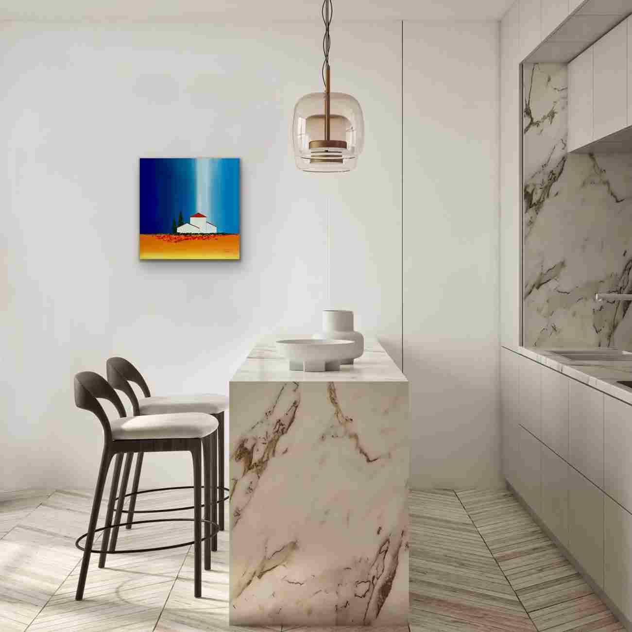 Lumière des ciels - Lumière de Provence - Toile acrylique lumineux et solaire inspiré du Sud -50x50 – Image 6